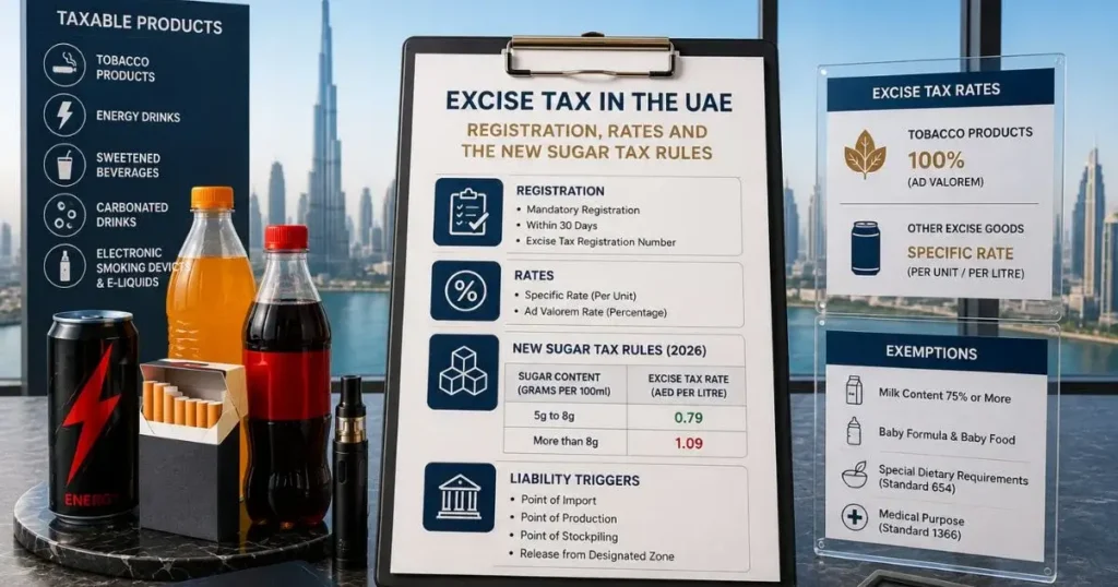 Excise Tax in the UAE: Registration, Rates and the New Sugar Tax Rules