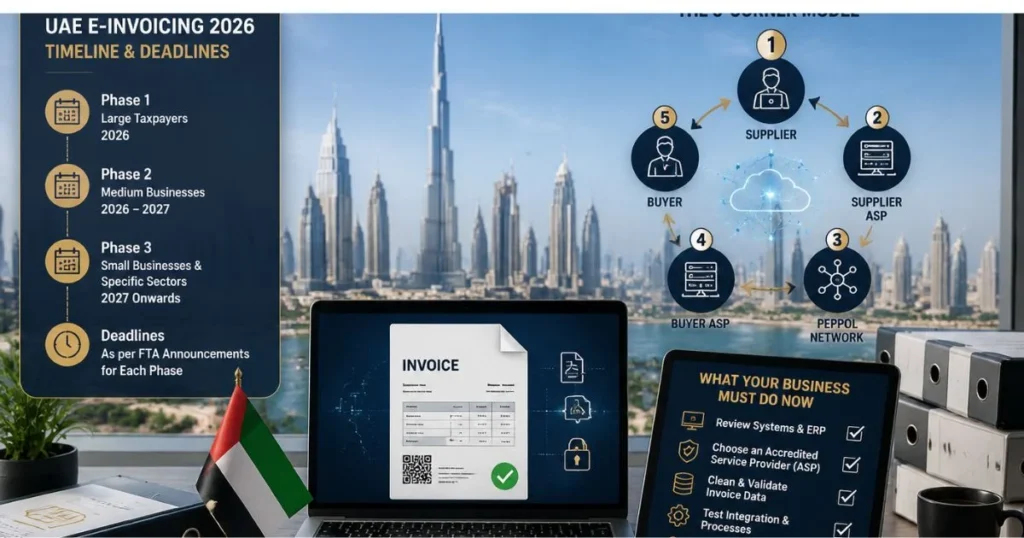 UAE E-Invoicing 2026: Timeline and Deadlines, the 5 Corner Model and What Your Business Must Do Now