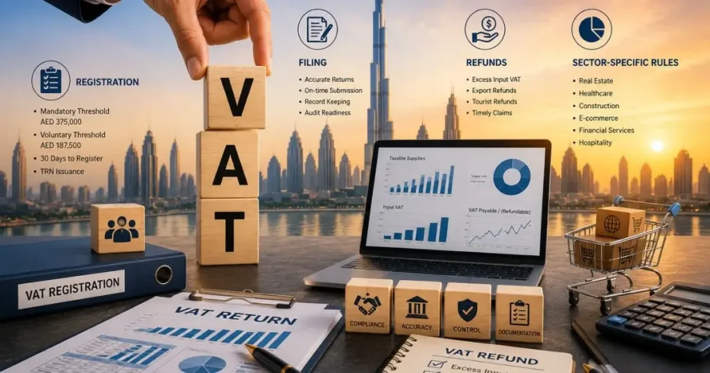 VAT in the UAE: Registration, Filing, Refunds and Sector Specific Rules