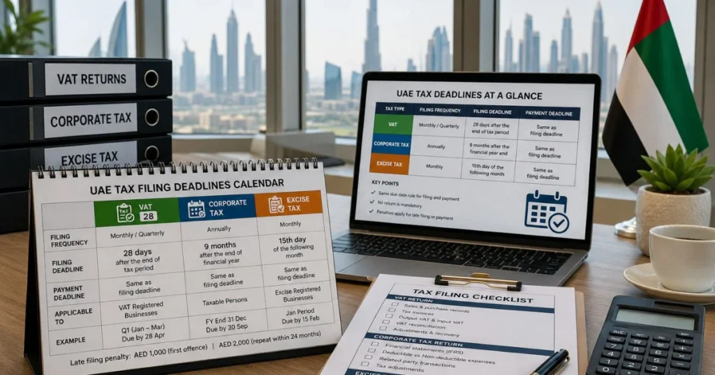 UAE Tax Filing Deadlines Calendar_ VAT, Corporate Tax and Excise
